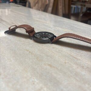 Brown Strap Analog Watch